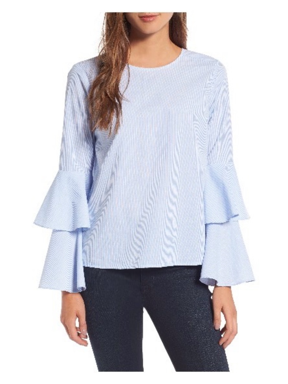 Chelsea28 Bell Sleeve Poplin Blouse   striped